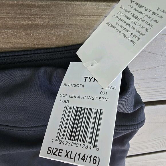 TYR Women's Arvada Skyler Swim Top, Gray/black & High Waist Bikini Sz XL New - Picture 3 of 4